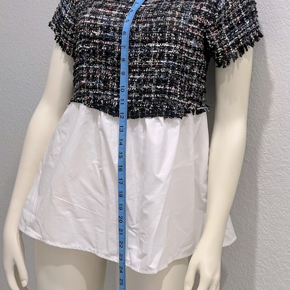 Zara Tweed Shirt Blouse sz Small - Picture 5 of 7